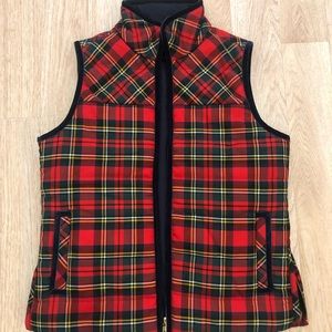 J. Crew Tartan Mountain Puffer Vest